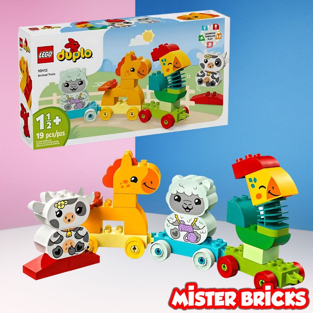 LEGO DUPLO 10412 รถไฟสัตว์น้อยเสริมพัฒนาการ เด็ก 18 เดือน+ จับคู่สี สัตว์น่ารัก แท้ 100%