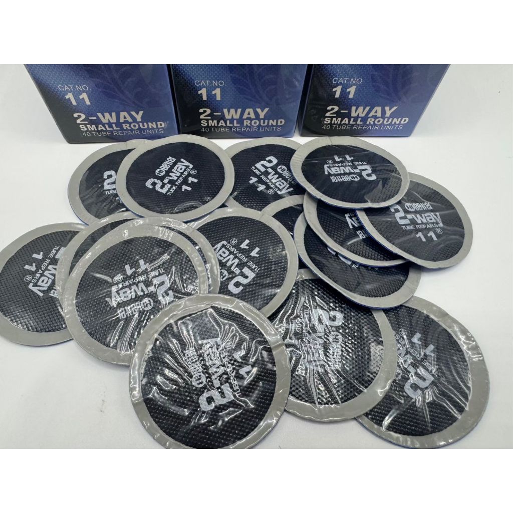 แผ่นปะยาง 2way hi better no.11 ขนาด45mm. No12 ขนาด60mm.  แผ่นปะยางใน ใช้ได้ทั้งรถยนต์ และมอเตอร์ไซค์