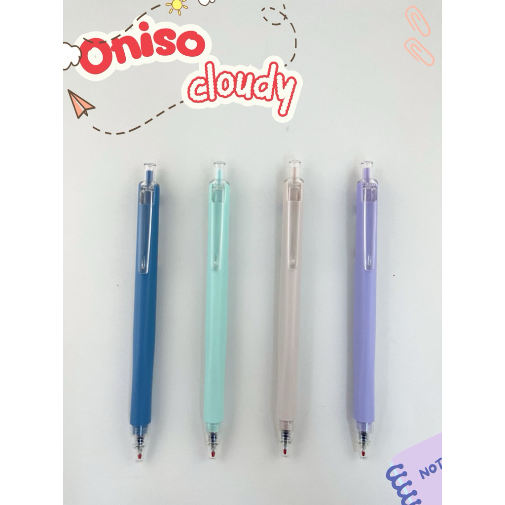 ปากกา Oniso เจลสีน้ำเงิน 0.5 มม. Cloudy 32840 ด้ามสามเหลี่ยม จับถนัด ปากกาเจลโอนิโซะ (gel pen)
