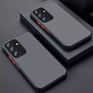 เคสขอบสีหลังด้าน สำหรับSamsung S25FE A07 A17 A56 A26 A36 A06 A16 S24FE A55 A35 A25 A15 A05 A05S A14 A34 A24 A54กันกระแทก