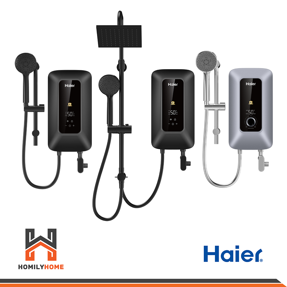 HAIER เครื่องทำน้ำอุ่น 4500W รุ่น EI45E-K3CS(TH) EI45E-K5CB(TH) และ 5500W รุ่น EI55E-K5CB-RS(TH)