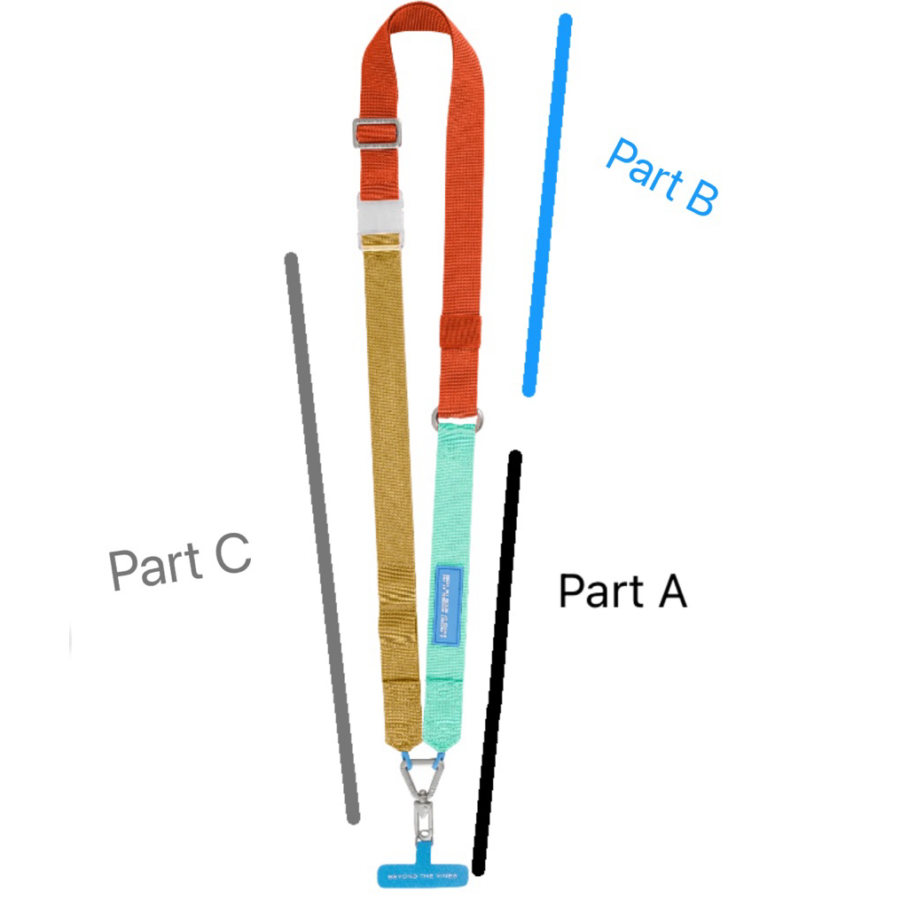 Beyond the vines BTV Customizable พร้อมส่ง ช็อปไทย BTV-TO-GO Phone Strap Colourblock สายสะพาย คล้อง 