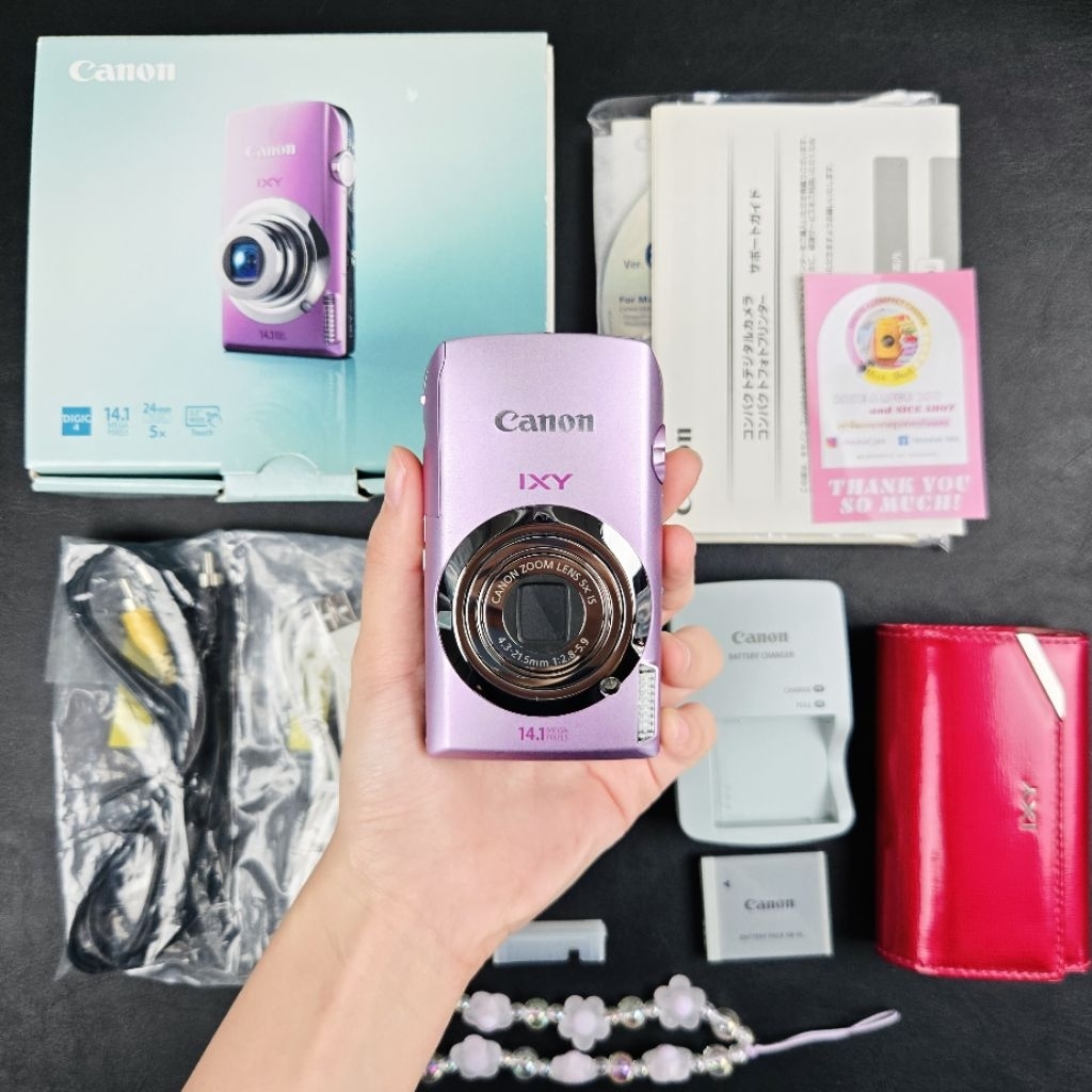 กล้อง Canon ixy10s สีชมพู ไม่มีตำหนิ full box #พร้อมส่ง