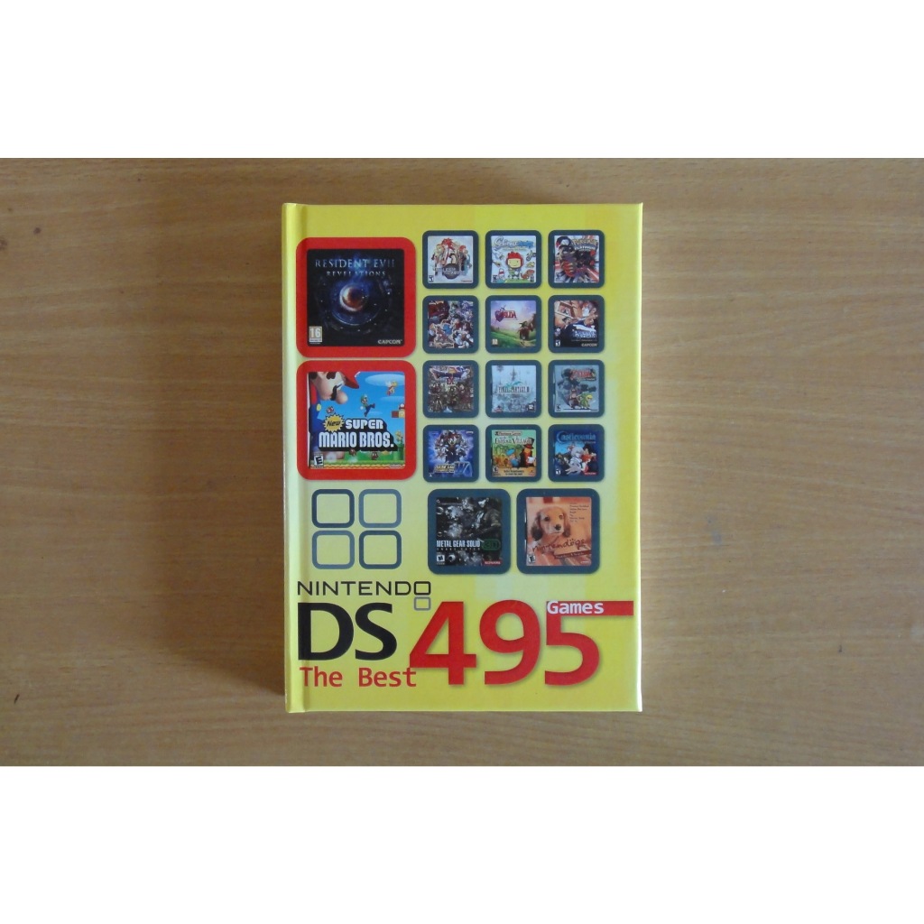 หนังสือ Nintendo DS The Best 495 Games (DS + 3DS) ปกแข็ง เย็บกี่ พิมพ์สีทั้งเล่ม (มือสอง)