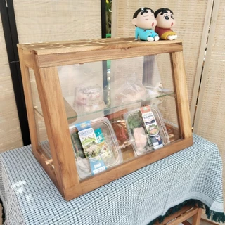 ส่งฟรี ส่งด่วน ตู้ขนมกลางไม้สัก4D.กดสั่งครั้งละ 1 มีบานเลื่อน 57 * 32 * 41 ซมหนัก 9 กิโลกรัม