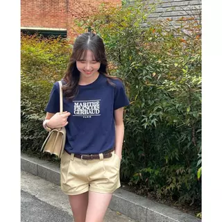 เสื้อยืด MARITHE Francois Girbaud แท้ W Classic Logo Tee T Shirt