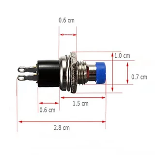 【พร้อมส่ง】สีแดง ดำ 1ชิ้น Push Button Switch สวิทช์ กดติด ปล่อยดับ รุ่น PBS-110 ขนาด 7 มม. Reset Switch (กดติด-ปล่อยดับ)