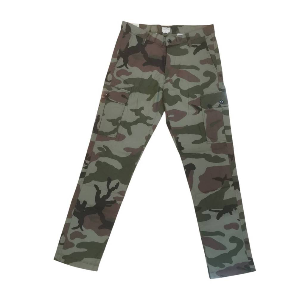กางเกงขายาวลายพราง DOCKERS Mens Cargo Athletic Fit Stretch Flat Front Camo Pants