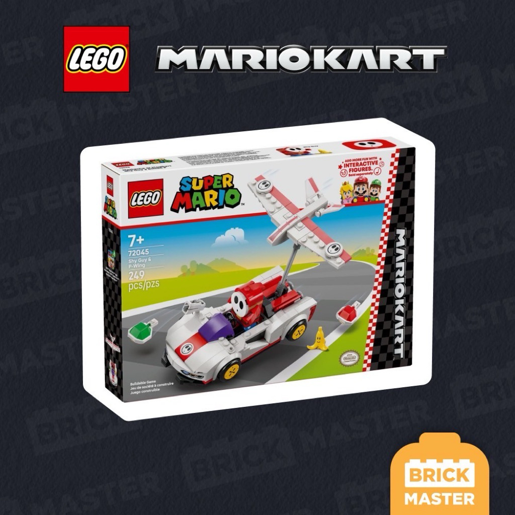 LEGO SUPER MARIO 72045 : Mario Kart™ – Shy Guy & P-Wing (เลโก้แท้ มาริโอ้คาร์ท ชายน์กาย)