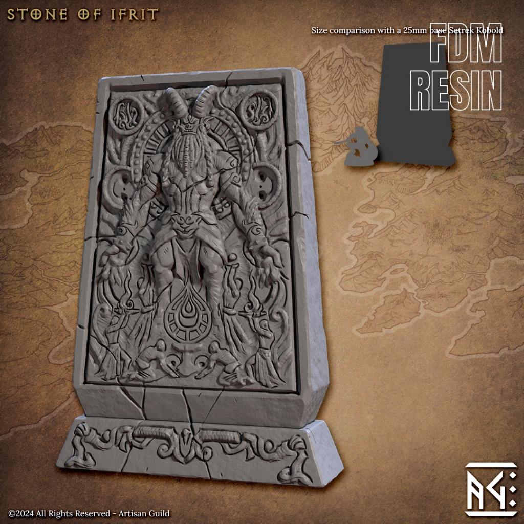 Stone of Ifrit  - Raid at the Temple of Ifrit / 3D printed terrain prop ATG