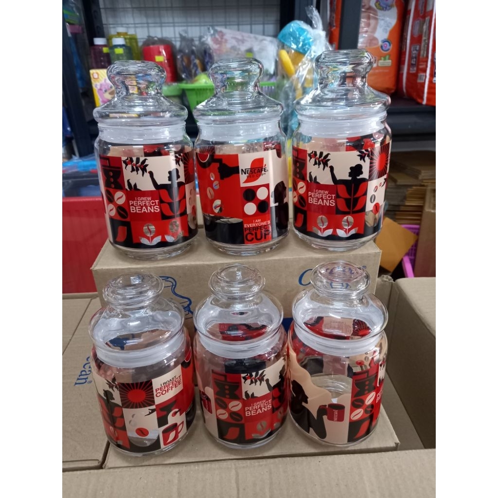 (ยกกล่อง6ใบ)ขวดโหลแก้วเนสกาแฟ2025