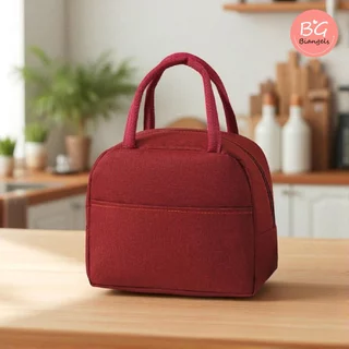 [พร้อมส่ง] กระเป๋าเก็บอุณหภูมิสีพื้นขนาดเล็ก ใส่กล่องข้าว ถุงอาหารกลางวัน อะลูมิเนียมฟอยล์ Biangels