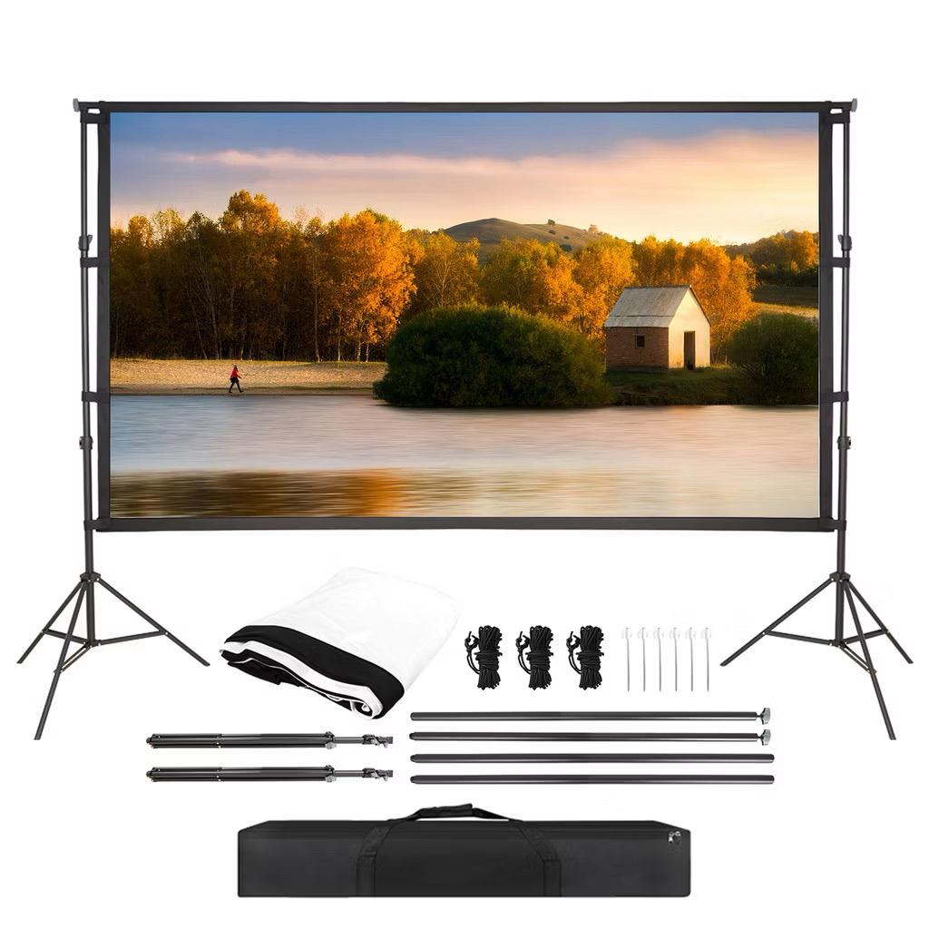ฉากโปรเจคเตอร์ projector screen ขาโปรเจคเตอร์ หน้าจอโปรเจคเตอร์ จอโปรเจคเตอร์ 84/100/120/150/180 นิ้