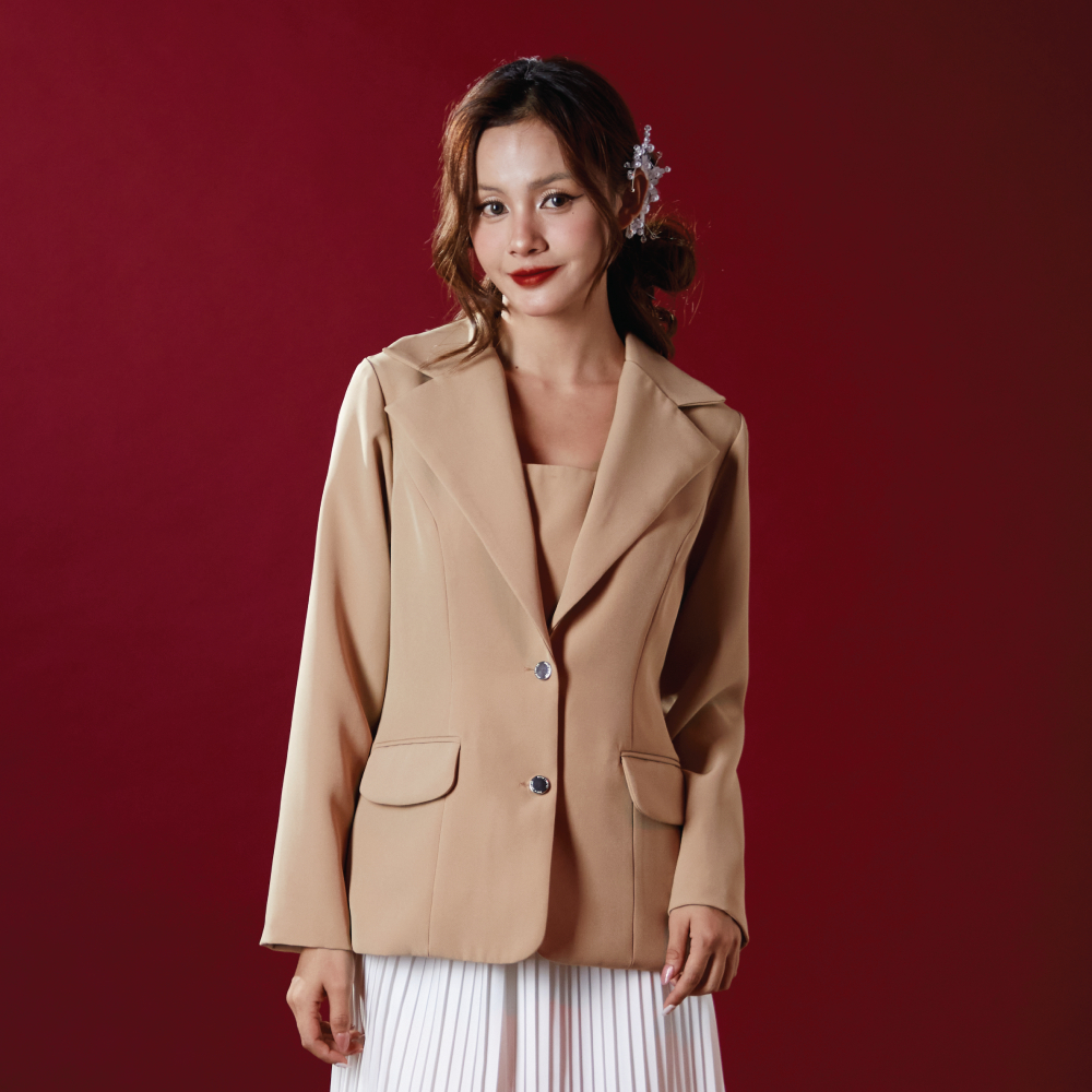 Miss office เสื้อสูทเข้ารูปกระดุม 2 เม็ด (MB-043) - รูปที่ 6