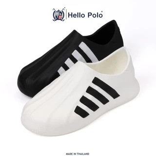 Hello Polo รองเท้าสลิปออน รองเท้าแตะลายแถบ กันน้ำ พื้นนิ่ม ใส่ได้ทั้งผู้ชายและผู้หญิง Size 36-45 รุ่น HP8026