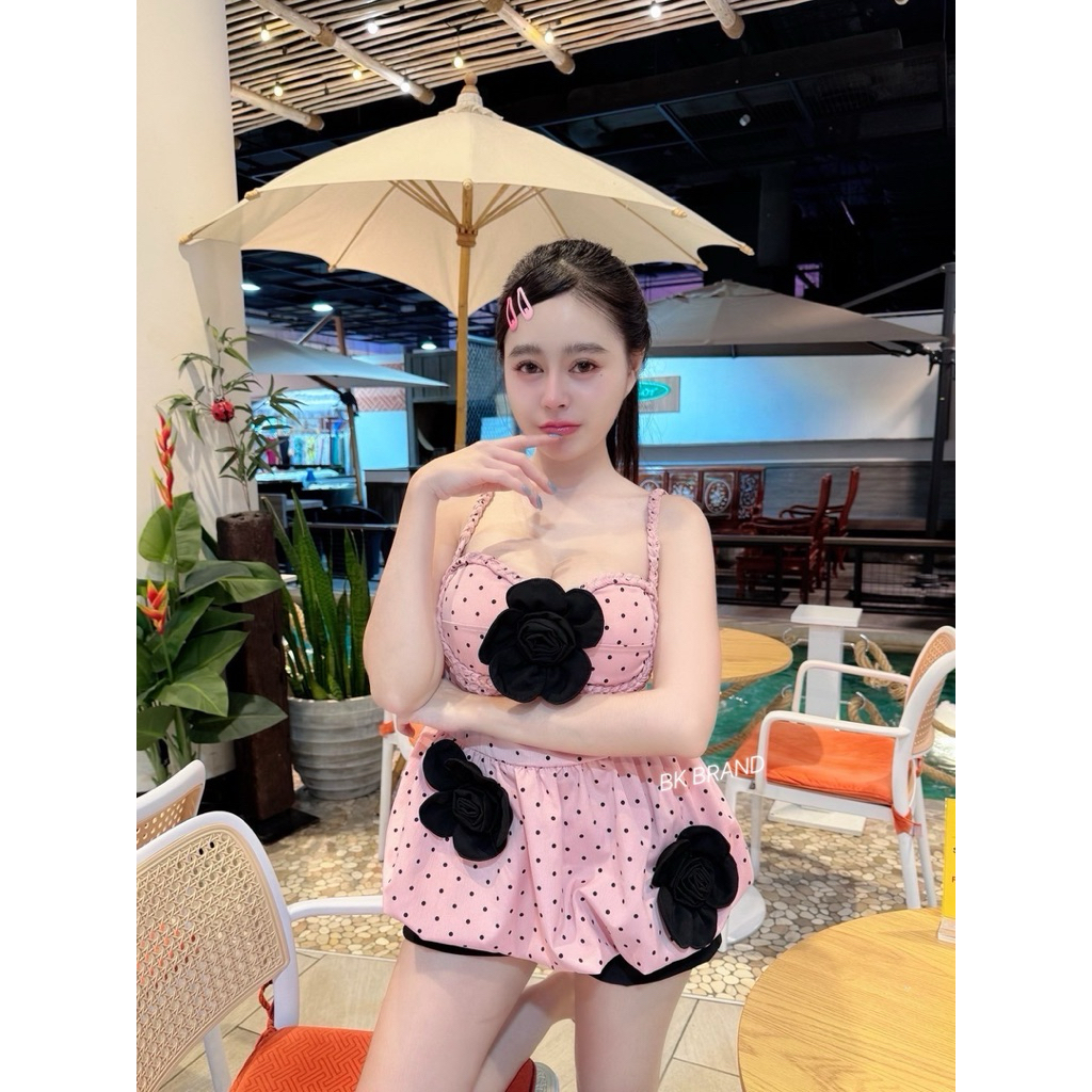 4521 🍭 งานเซตสุดหรูสุดไฮโซ สวยแบบตะโกนไปเลยจ้าา 🍭🍭  🏷️BK BRAND   🌟🌷งานเซตสายเปียบอลลูน ติดดอกผ้าครัชจุด งานเสริม
