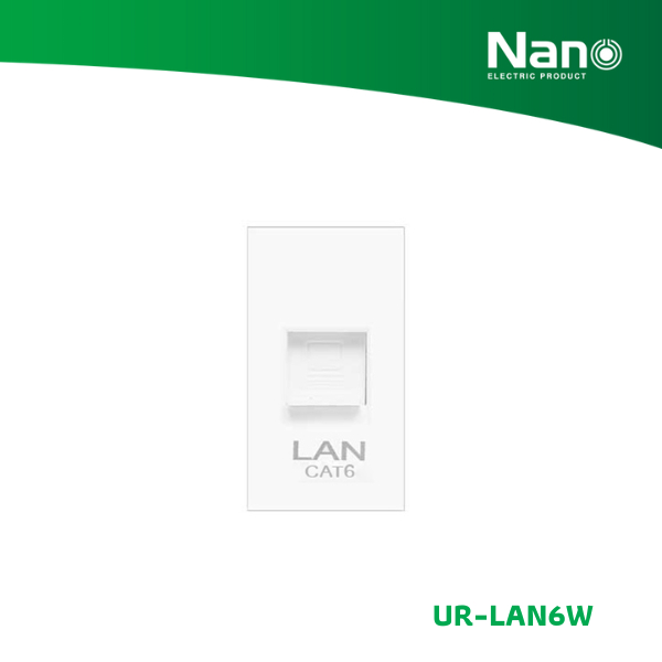 เต้ารับคอมพิวเตอร์ NANO (LAN) CAT6 (1 ชิ้น / 20 ชิ้นต่อกล่อง ) NN-LAN6 , NN-LAN6B