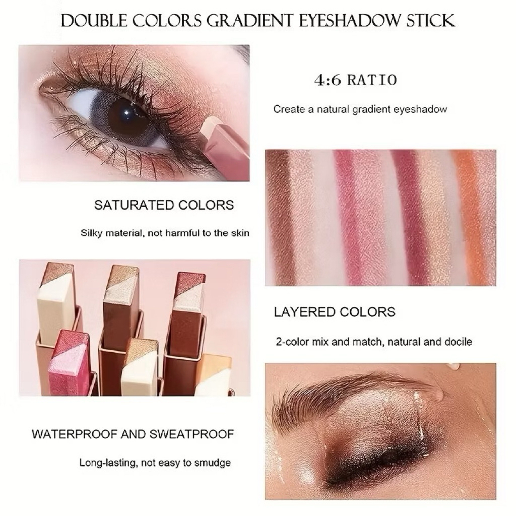 C.72 อายแชโดว์ Lameila แบบแท่ง แต่งตาทูโทน2 สีในแท่งเดียวEye Shadow Stick C.72
