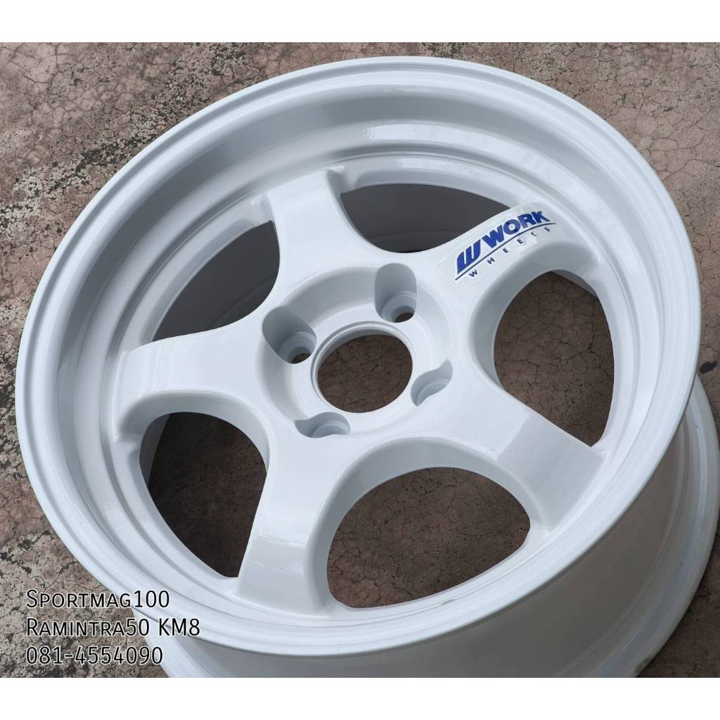 ล้อแม็กมือสอง S1R 4รู100 ET35 สีขาว กว้าง7 ขอบ15นิ้ว(ราคา4วง)