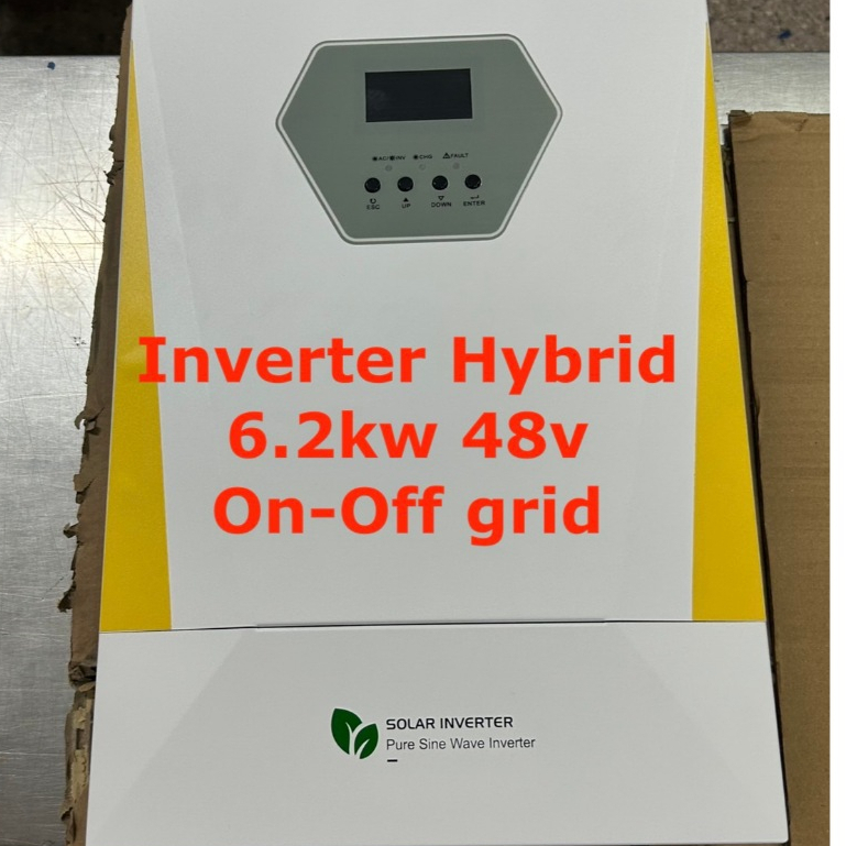 อินเวอร์เตอร์ ไฮโวลท์ ออฟกริด ไฮบริด เพียวซายเวฟ 3.6kw 5.5kw 6.2kw 7.2kw  ไม่มีแบตเตอรี่+ผสมไฟ