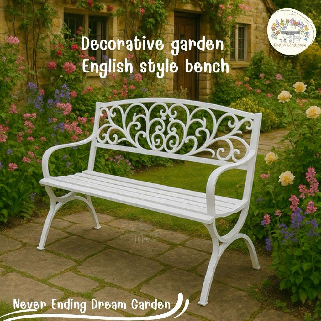 🌼🌲ม้านั่งในสวนสไตล์อังกฤษ🌿 เติมความอบอุ่นให้มุมสวนของคุณ ด้วยม้านั่งดีไซน์คลาสสิกแบบอังกฤษ