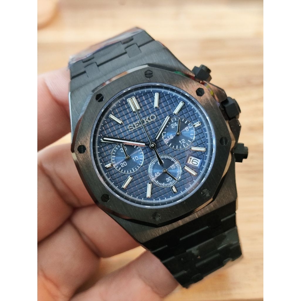 Seiko Modify Royal Oak Chrono vk63 Blue dial