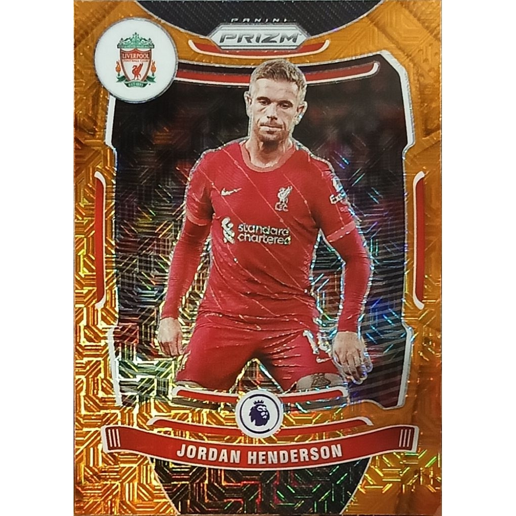Jordan Henderson 21-22 Panini Prizm orange mojo Liverpool