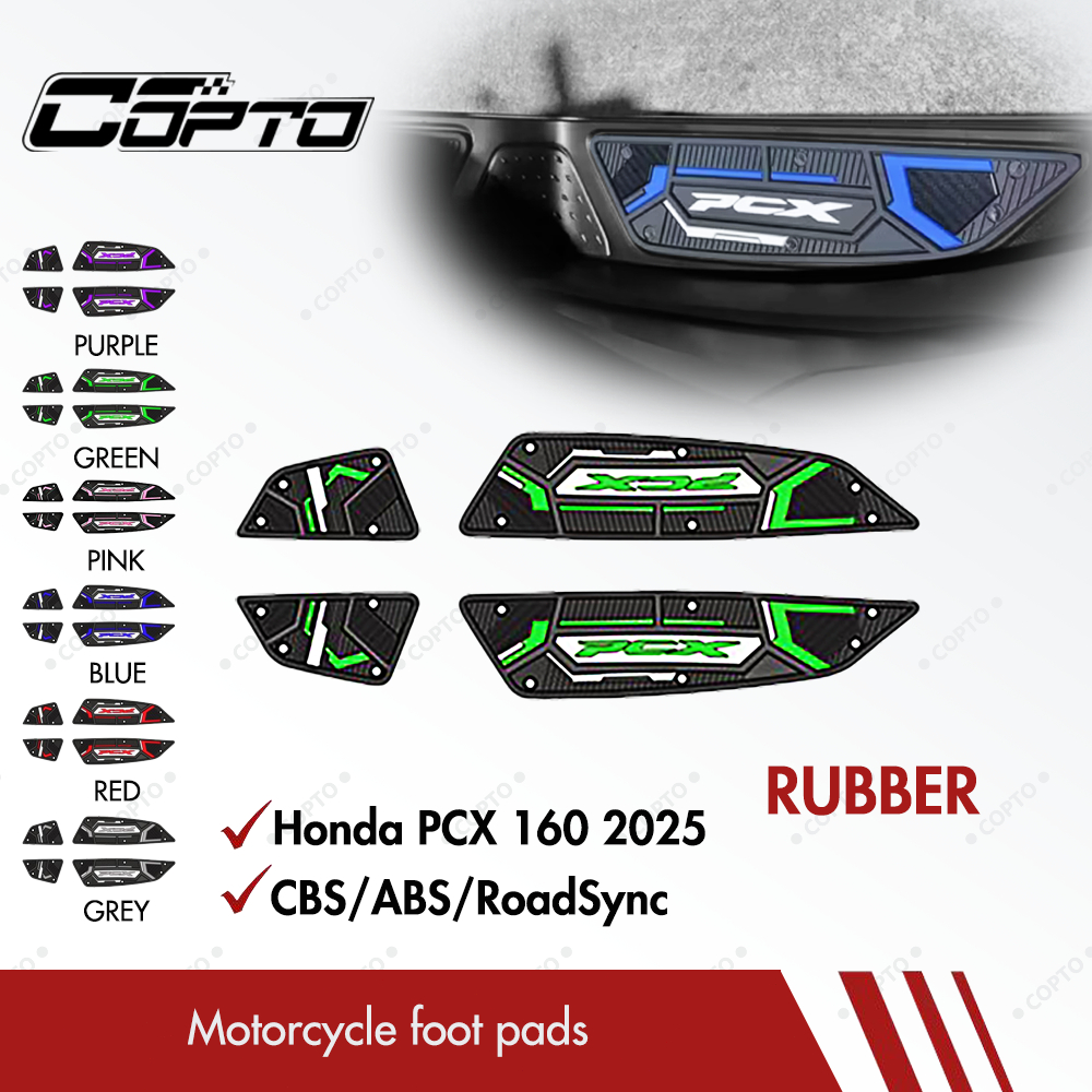 แผ่นยางกันลื่น สำหรับ PCX160 ปี 2025 พรมยางแต่งรถมอเตอร์ไซค์ อะไหล่ตกแต่ง PCX