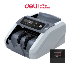 [ของแถมฟรี] Deli เครื่อง​นับ​แบงค์ เครื่องนับธนบัตร 4in1 ตรวจ​แบงค์ปลอมได้ จอดิจิตัลคู่ Bill Counter