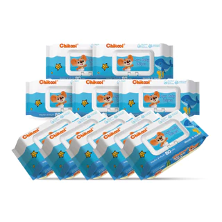 [ซื้อ 5 แถม 5] Chikool Aqua Baby Wipes ชิคคูล ทิชชู่เปียก สำหรับเด็ก ผ้าเปียกนุ่มชุ่มชื้นอ่อนโยนต่อเด็ก 80 แผ่น/1แพ็ค