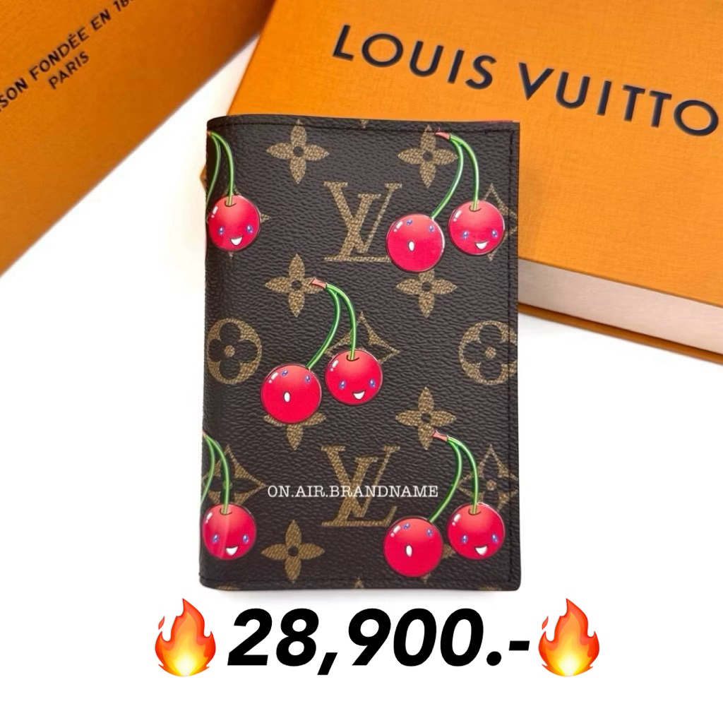 New LV x TM cherry passport cover คอลเชอร์รี่ cherry ต้องสะสม