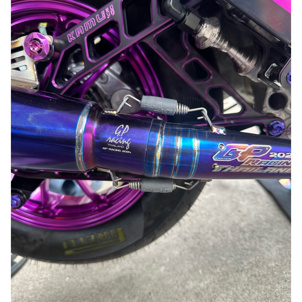สปริงคอท่อเลสมียางกันสั่น หนาอย่างดี  ใส่คอท่อแต่ง ท่อพี่กู่ ท่อSc GP  Bigbike ได้เลย