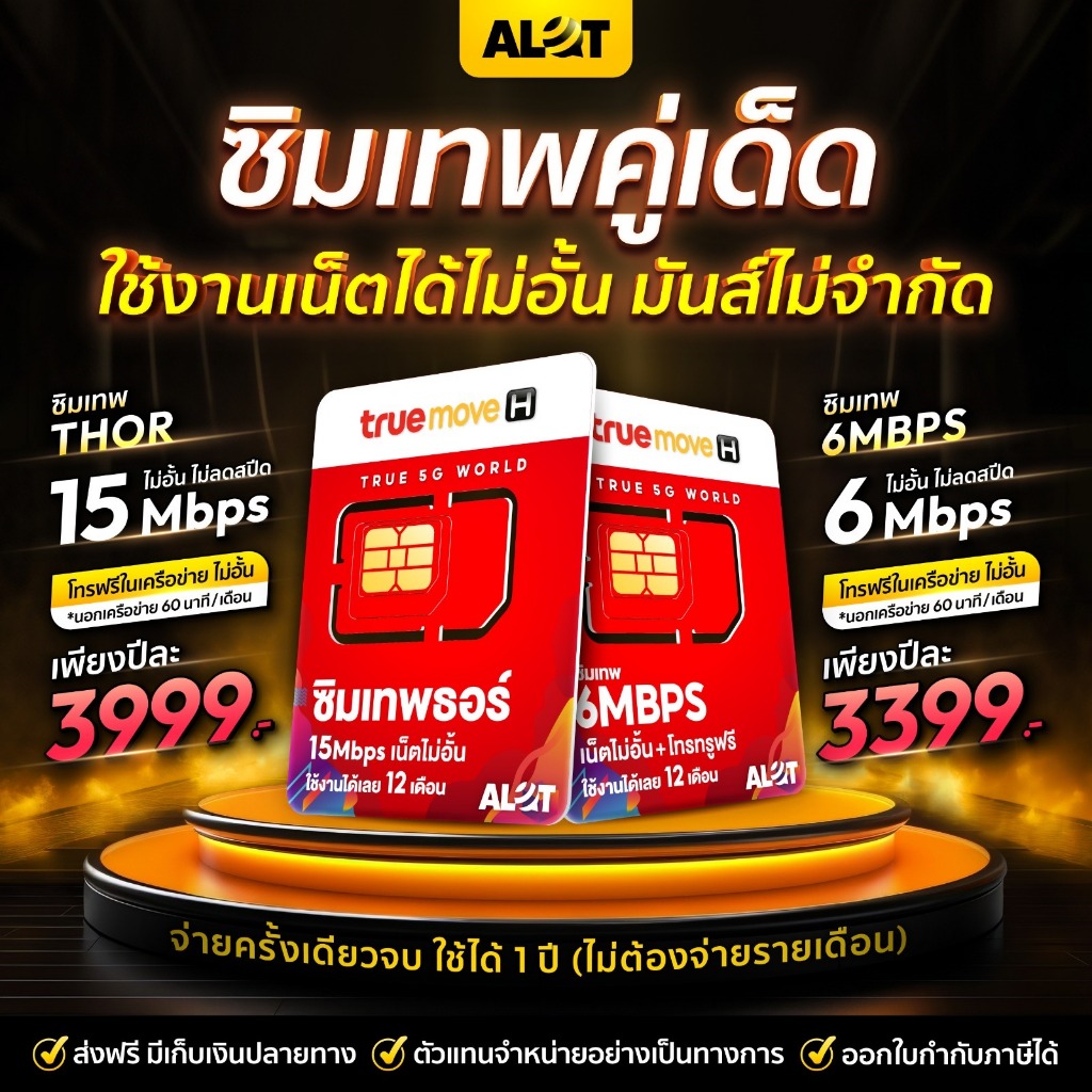 ซิมเทพ เน็ตไม่อั้น 15Mbps | 6Mbps Simเทพ ซิมเทพทรู Sim True ซิมทรู เน็ตไม่ลดสปีด โทรฟรีทรู ซิมเนตทรู