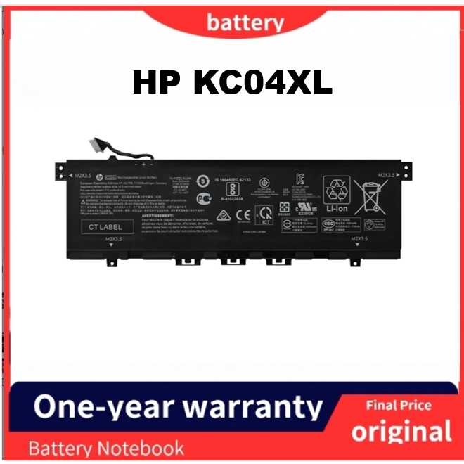 ต้นฉบับ HP TPN-W141 TPN-W144 13-ah1002TX KC04XL แบตเตอรี่แล็ปท็อป