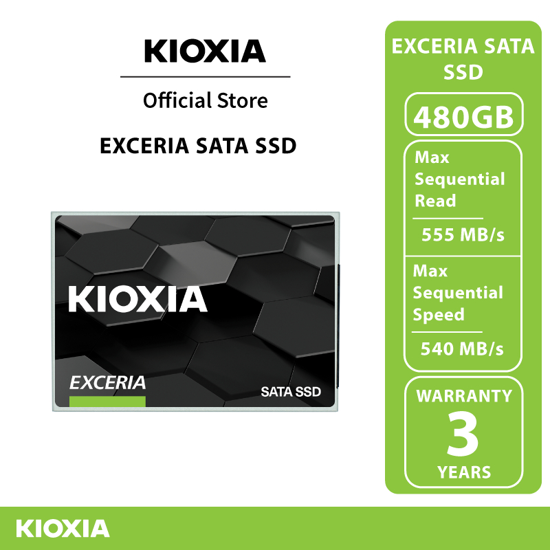 [ส่งทันที] KIOXIA EXCERIA SSD SATA ความจุ 480GB ความเร็วในการอ่าน550 /เขียน540 อุปกรณ์เก็บข้อมูล (LT
