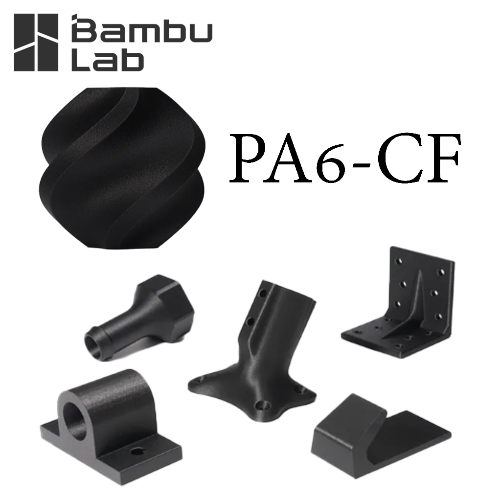 Bambu lab PA6-CF ไนลอน 6 เสริมคาร์บอนไฟเบอร์ ความแข็งแรงสูง ความแข็ง ความเหนียวสูง RIDF