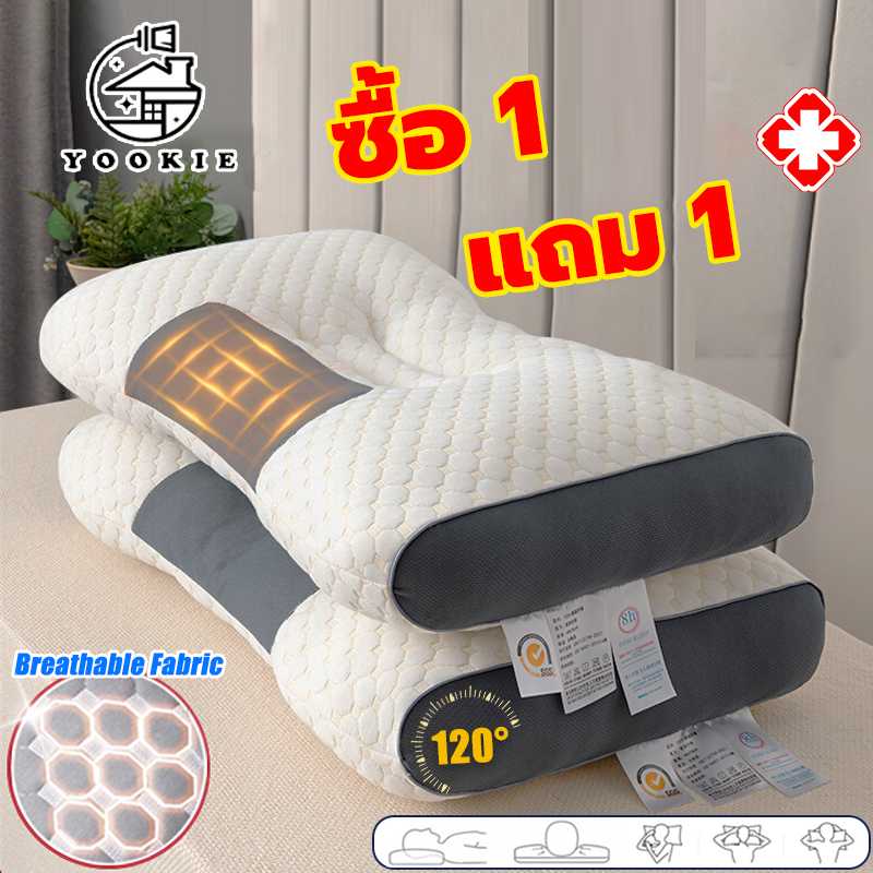 YOOKIE หมอน หมอนรองคอ หมอนสุขภาพ หมอนนอน หมอนหนุนหมอนนุ่ม หมอน ลดนอนกรน 4D ประสบการณ์ ลดการนอนกรน บรรเทาอาการปวดคอ