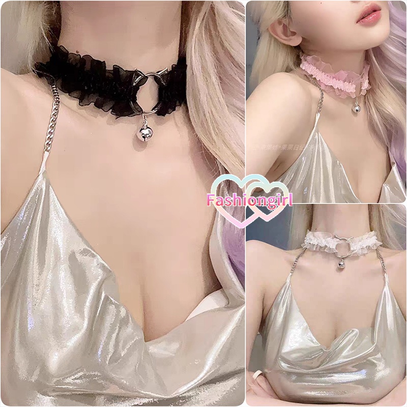 Fashion girl😍😍รูปแมว สร้อยคอกระดูกไหปลาร้า สี่สี สร้อยคอลูกไม้ทรงกระดิ่ง เครื่องประดับแฟชั่น