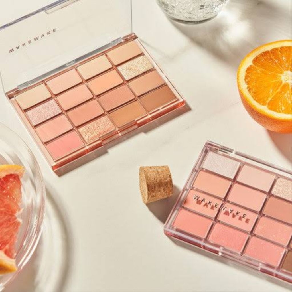 wakemake soft blur eyeshadow palette 07 soda coral
