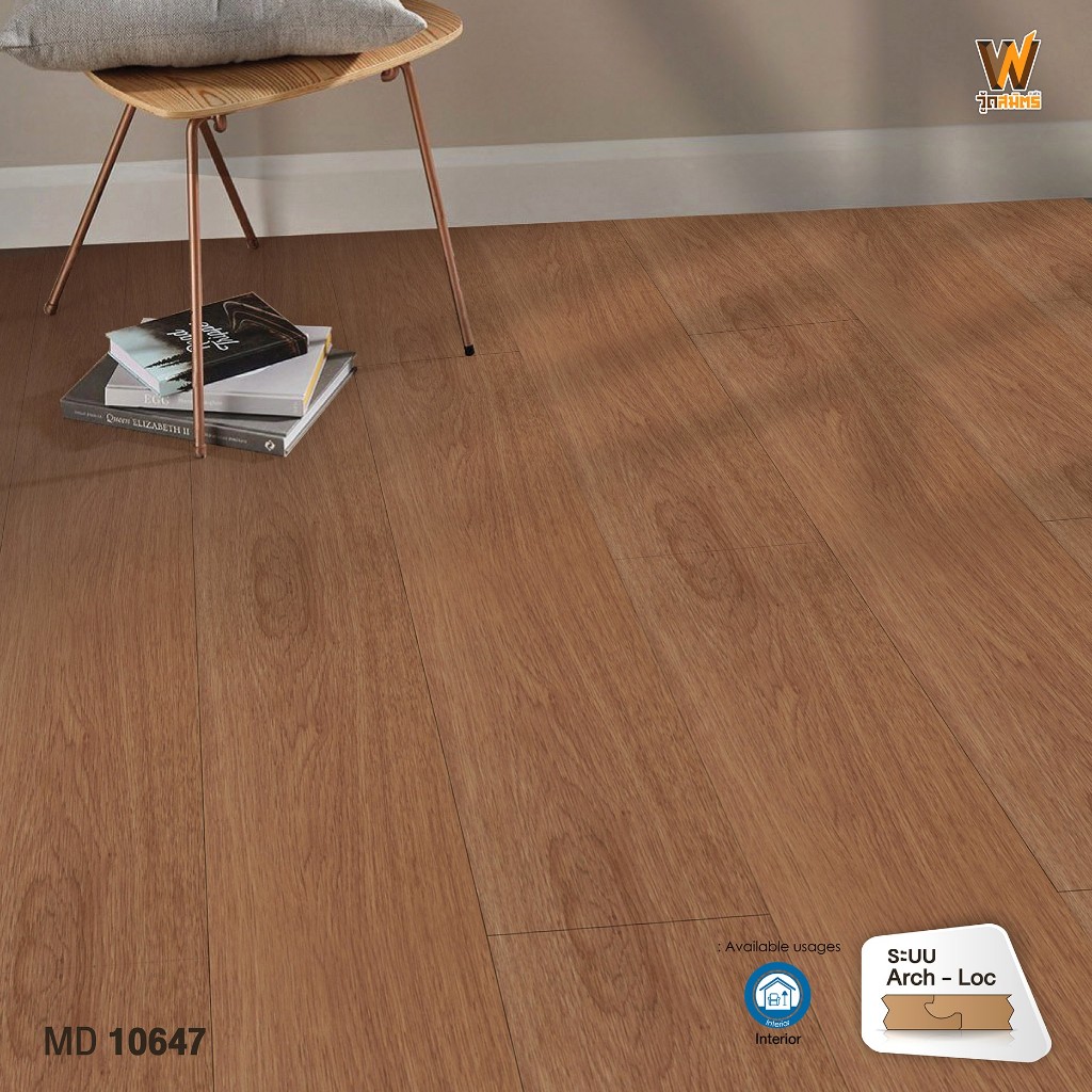ไม้พื้นลามิเนต รุ่น Standard ไม้พื้นMD10647(8x192x1205)E2V2AC3 WG BO