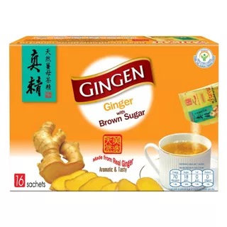 จินเจน ขิงผงรสยอดนิยม ผสมบราวน์ชูก้าร์ x 2 กล่อง (32 ซอง) 288g เครื่องดื่มสมุนไพรน้ำขิง ขิงผงสำเร็จรูป ขิงผงแท้ ขิงชงดืม