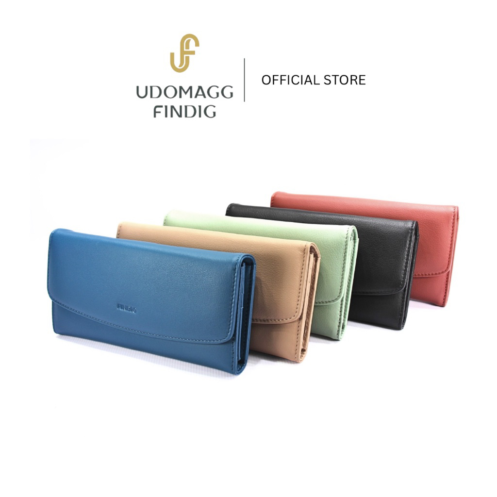 Udomagg & Findig กระเป๋าสตางค์หนังแท้ใบยาว 3 พับ  รหัส QB684