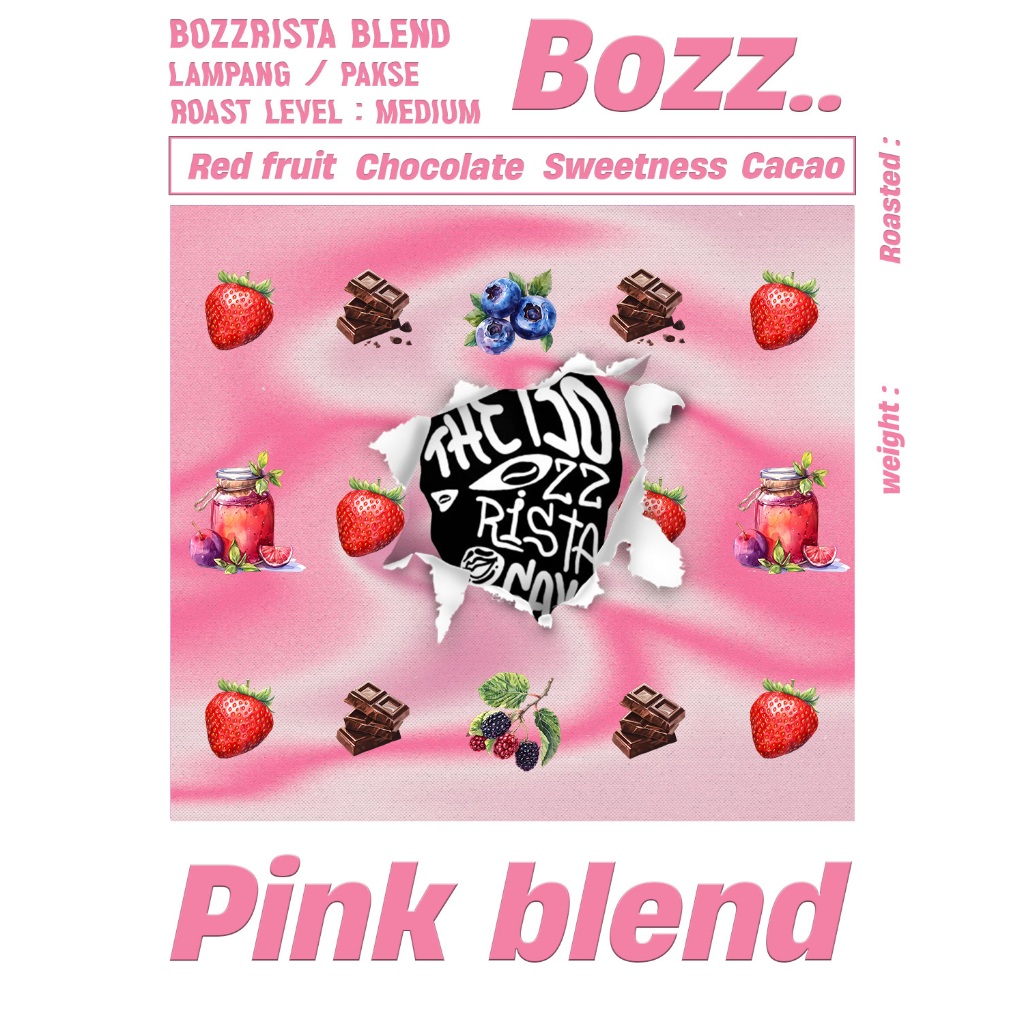 Thebozzrista Blend Coffee : Pink Blend Medium Roast (คั่วกลาง)