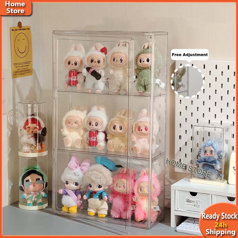 กล่องอะคริลิคใส กล่องโชว์ 6ชั้น ที่เก็บโมเดล ที่โชว์โมเดล ฟิกเกอร์ ชั้นวางโมเดลอคริลิค ที่ใส่ของ และเก็บของ