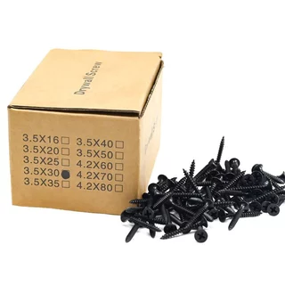สกรูดำ เกลียวปล่อยดำ ยาว16mm-80mm สกรูไดวอล หนา3.5-4.2mm สำหรับยิงฝ้าเพดานผนังเบา ตะปูเกลียว น็อตเกลียวอเนกประสงค์ปลายแห