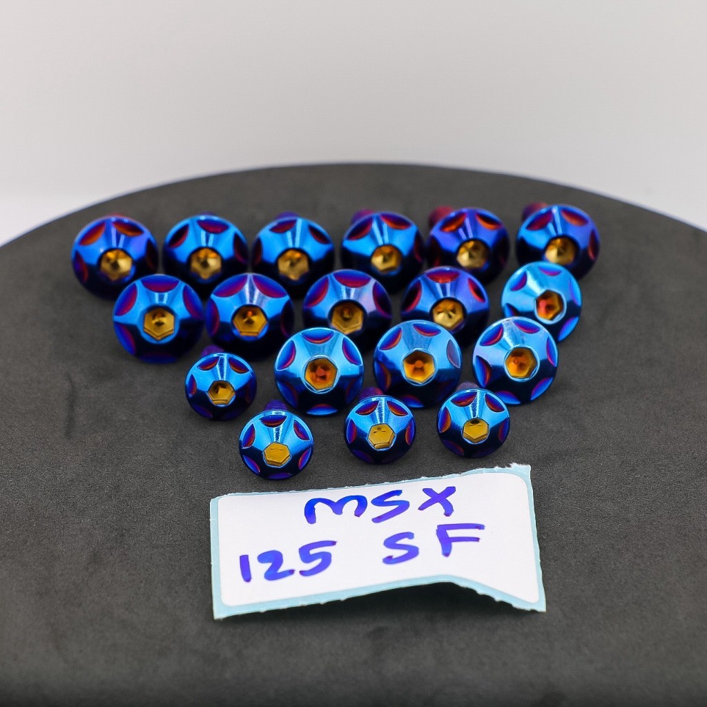 น็อตชุดสีMSX125SF 18ตัว งานสแตนเลสแท้ 304 ชุบเงา อะไหล่แต่งมอเตอร์ไซค์ ไทยแลนด์SFshop