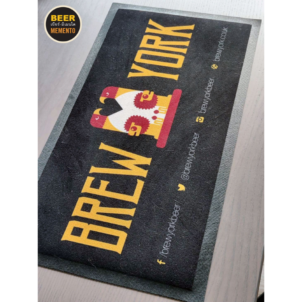 แผ่นรองหน้าบาร์ Brew York บรูว์ยอร์ค รุ่นปี 2022 ของแท้นำเข้าจากอังกฤษ Bar Runner, Bar Mat, New