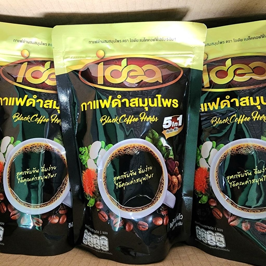 พร้อมส่ง กาแฟดำไอเดีย​ 5in1 ขนาด​90​กรัม​