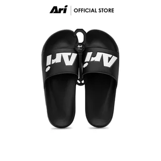 ARI SLIDE SANDALS - BLACK/WHITE (AFW0002-01) รองเท้าแตะ อาริ SLIDE SANDALS สีดำขาว