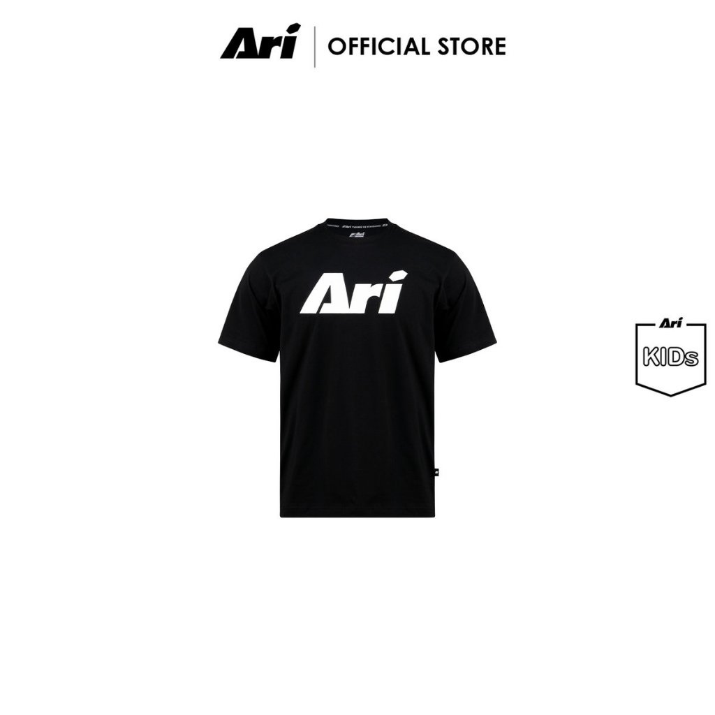 ARI KIDS ESSENTIAL SIGNATURE TEE – BLACK (AAP2813-01) เสื้อยืด เด็ก อาริ ESSENTIAL SIGNATURE สีดำ
